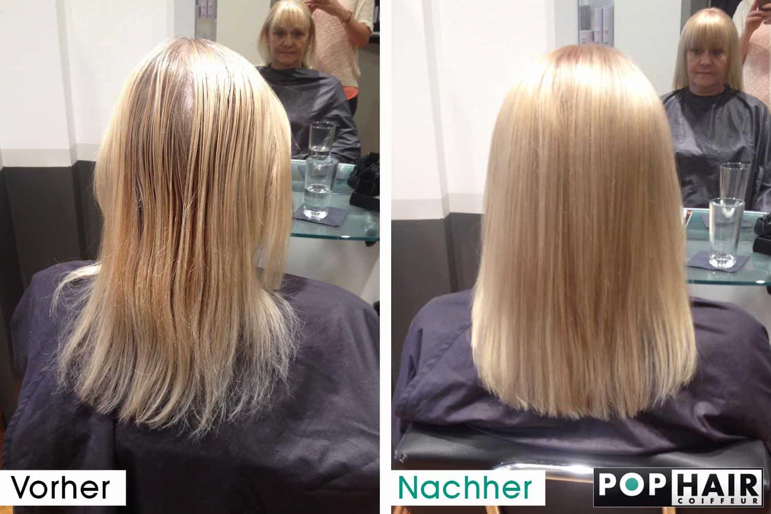 Haarverdichtung Mit Blonden Strahnen Pophair