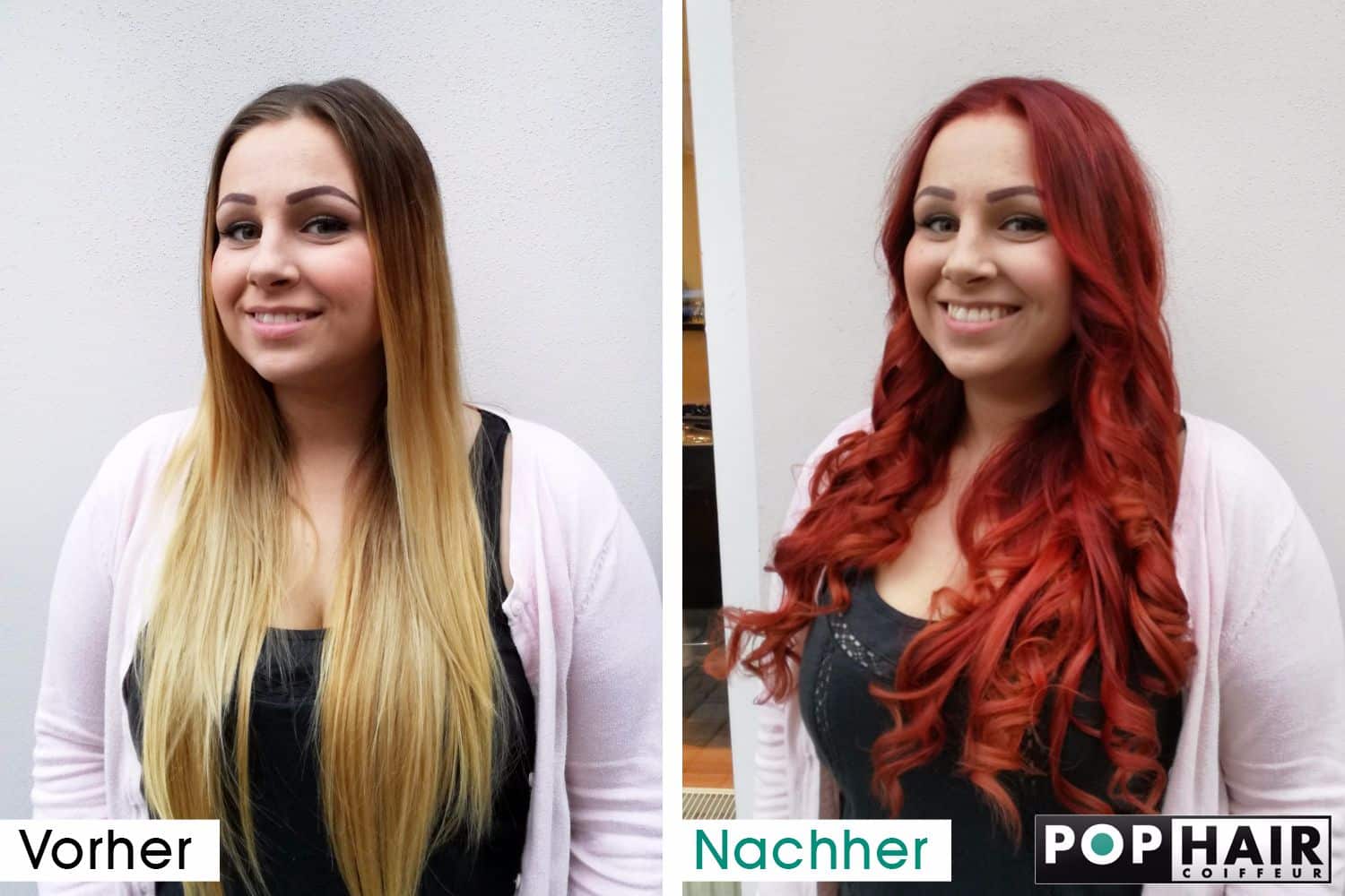 Kuferrote Lange Haare Mit Schonen Locken Pophair