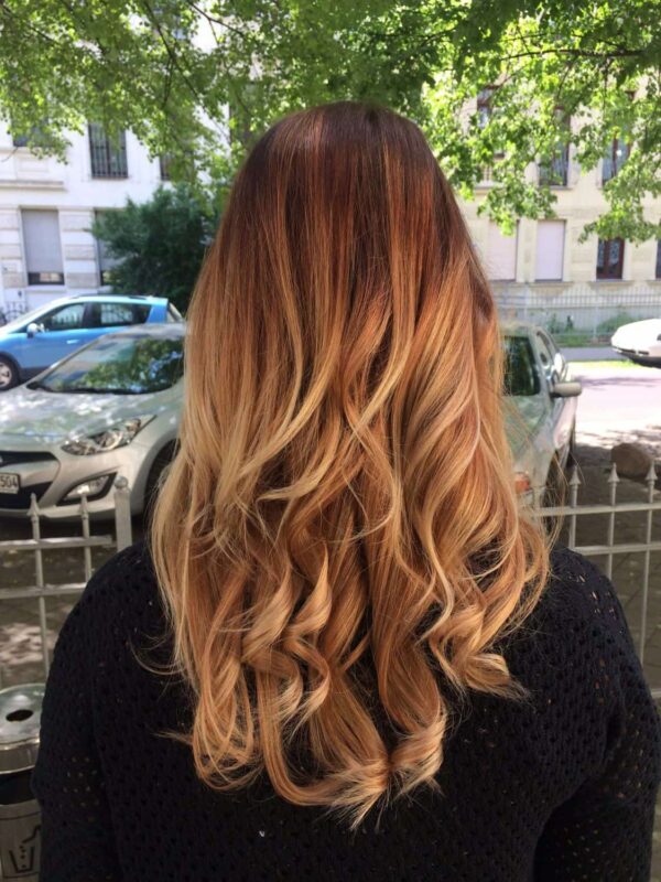 Balayage gegen festsitzende Rotpigmente