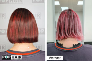 Rote strähnen frisuren Schwarze Haare